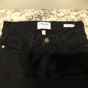 Frame Denim Black Film Noir Le Skinny De Jeanne 25
